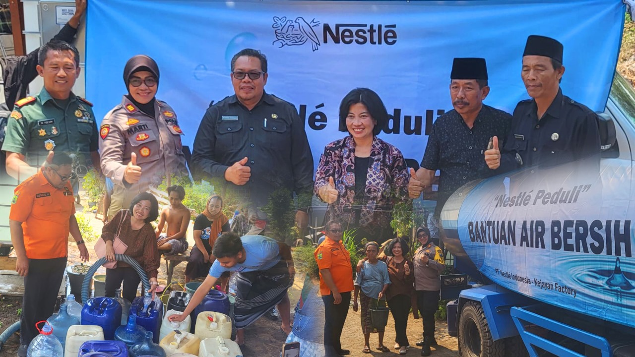 PT. Nestlé Indonesia - Kejayan Factory Salurkan Tandon dan Air Bersih ke Tiga Desa di Kabupaten Pasuruan
